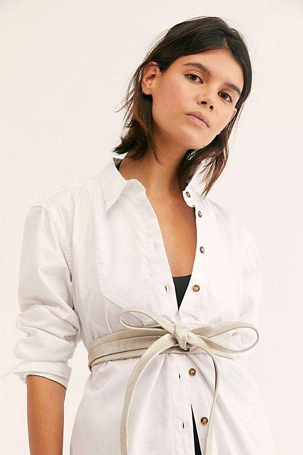 Midi Wrap Belt - Silver Shimmer - Image 3