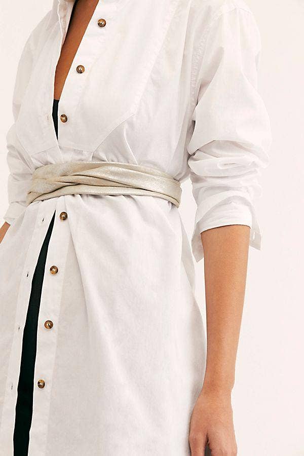 Midi Wrap Belt - Silver Shimmer - Image 5
