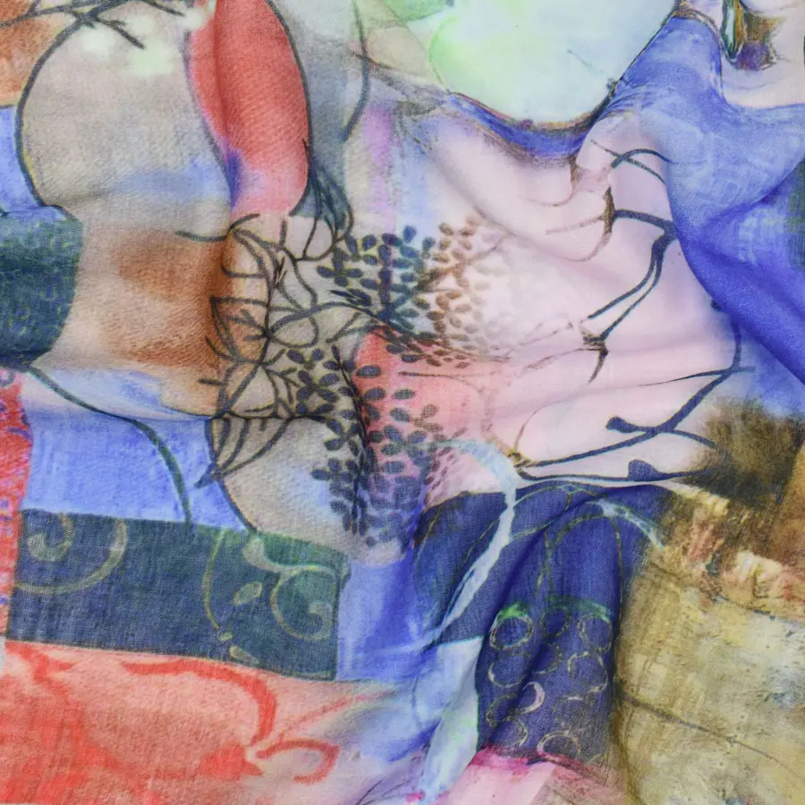 Mimzy Graphic Narrow Summer Scarf - Image 3