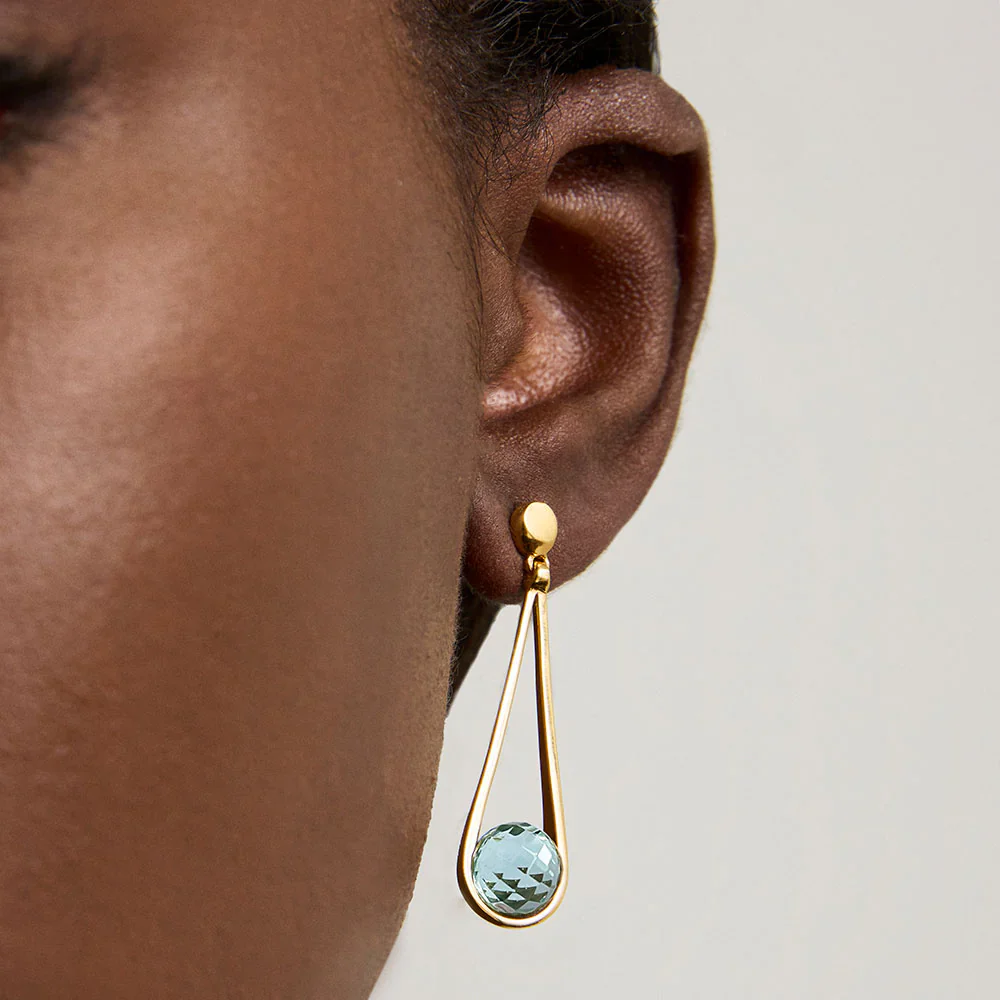 Mini Ipanema Earrings - Iridescent Sky Blue - Image 3