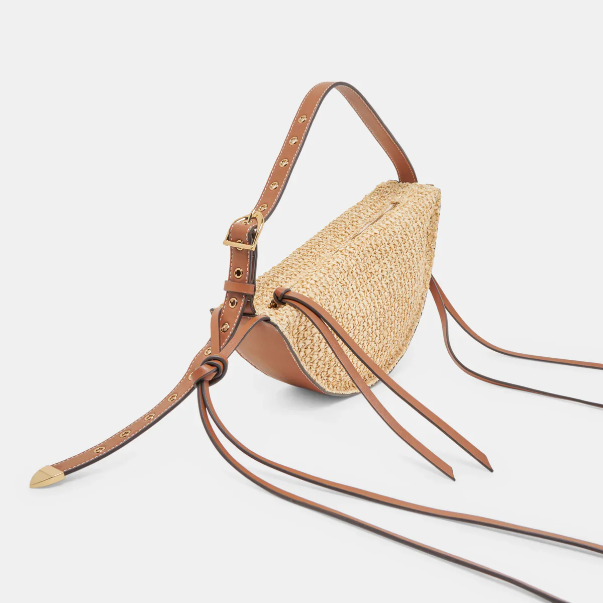 Monaco Shoulder Bag - Natural Raffia - Image 2