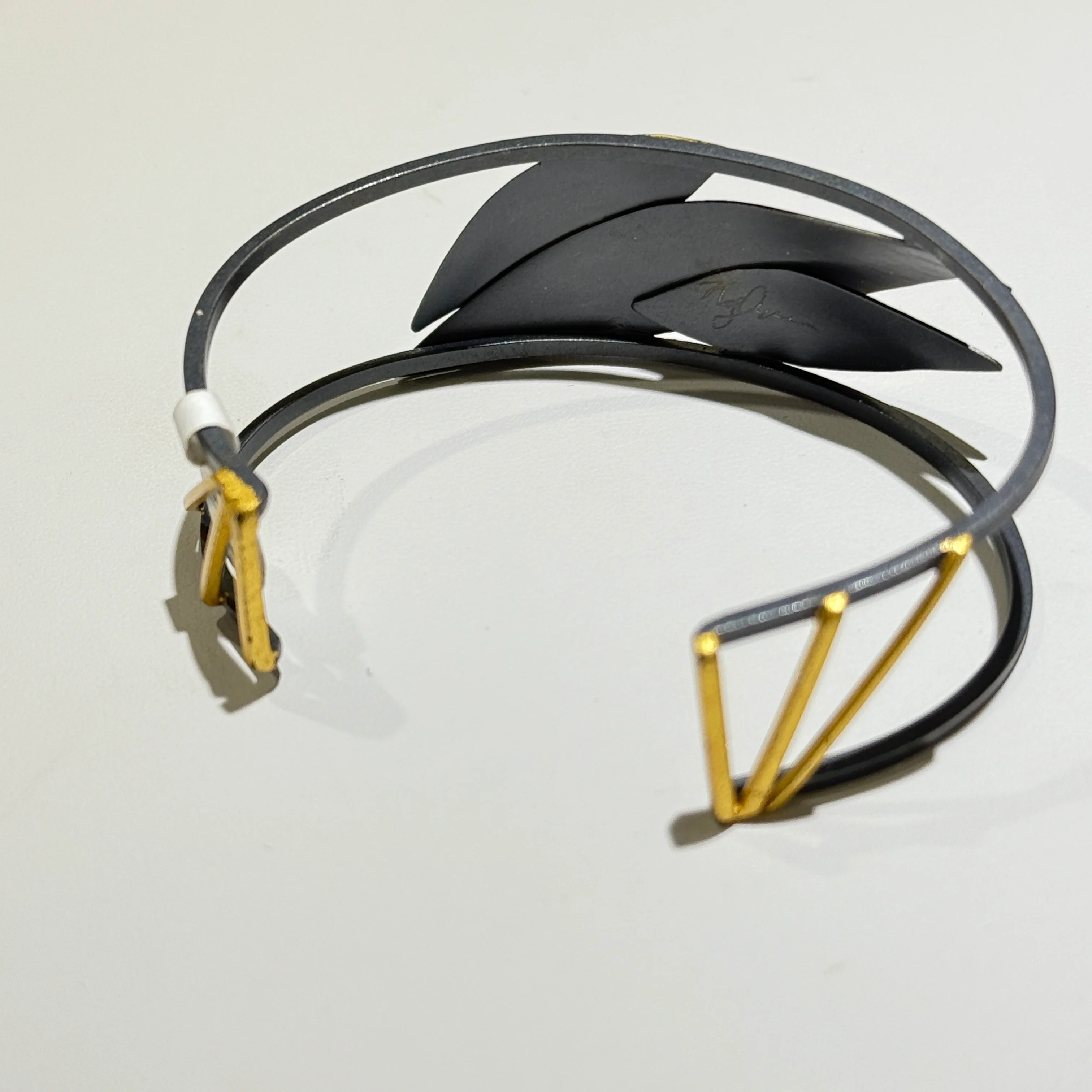 Oxidized Feathered Cuff - Image 3