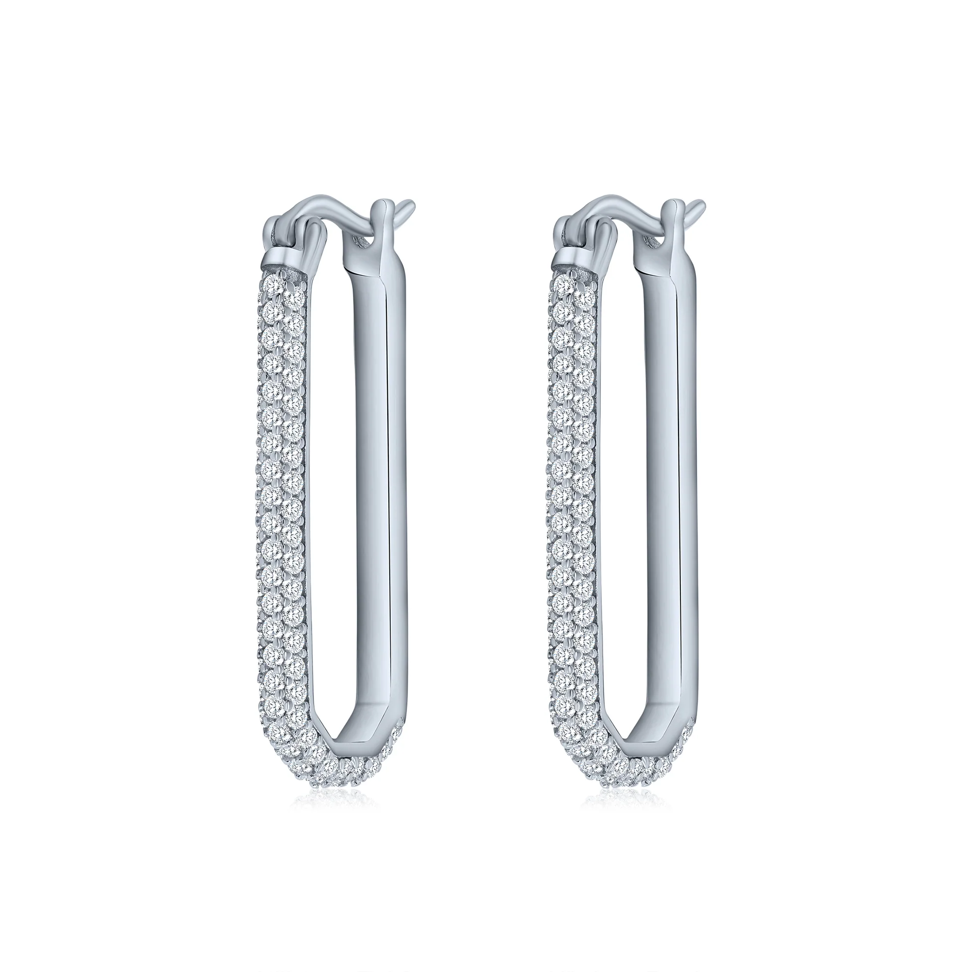 Pave Paperclip Hoops - Image 2