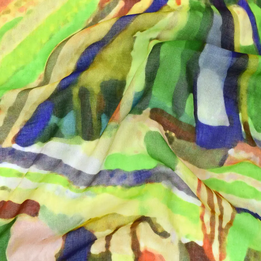 Pedro Painterly Landscape Scarf - Image 3