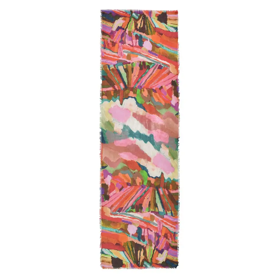 Pedro Painterly Landscape Scarf - Image 4