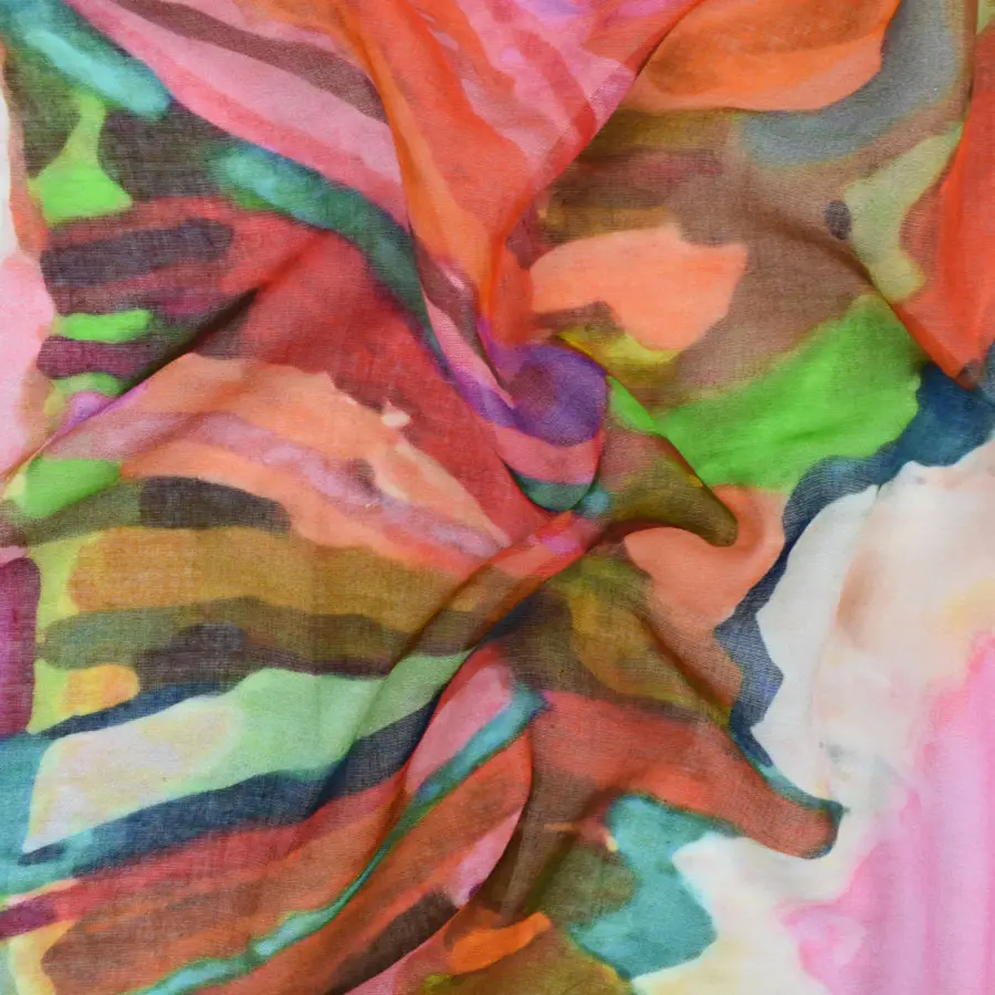 Pedro Painterly Landscape Scarf - Image 6