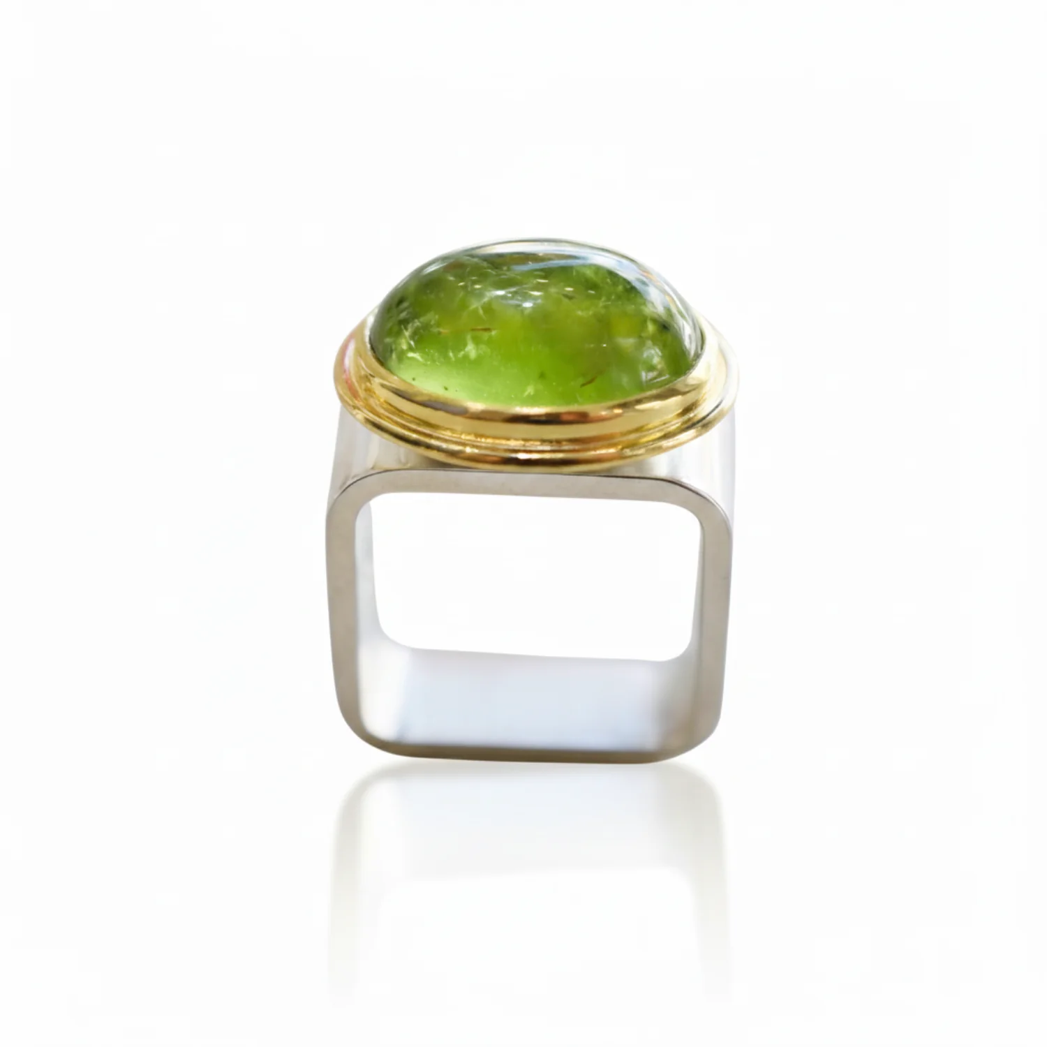 Peridot Square Ring 12x16mm - Image 2