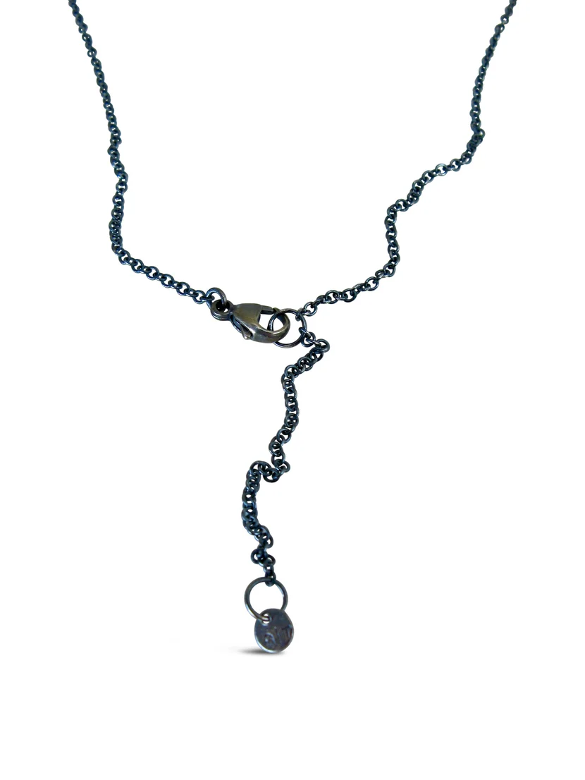 Petite Trifold Necklace - Sky Blue Kyanite - Image 2