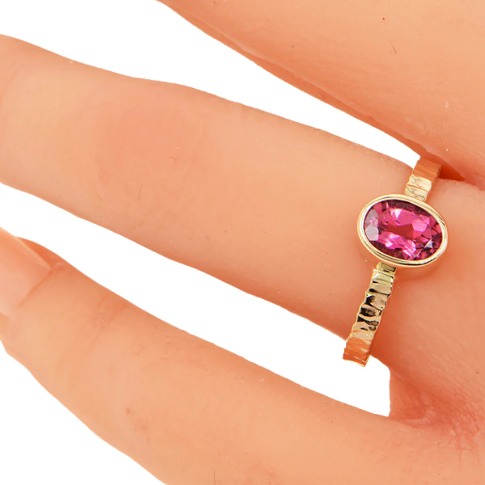 Pink Tourmaline Faceted Ring - Image 5
