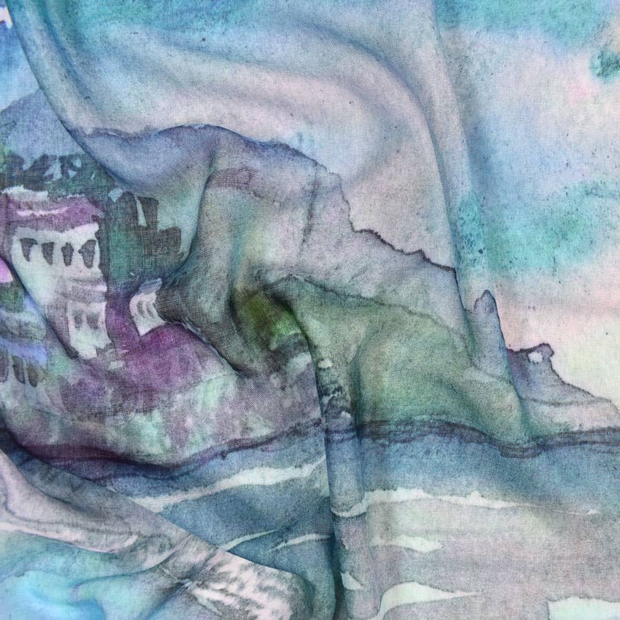 Rianne Painterly Landscape Beach Scarf - Image 4