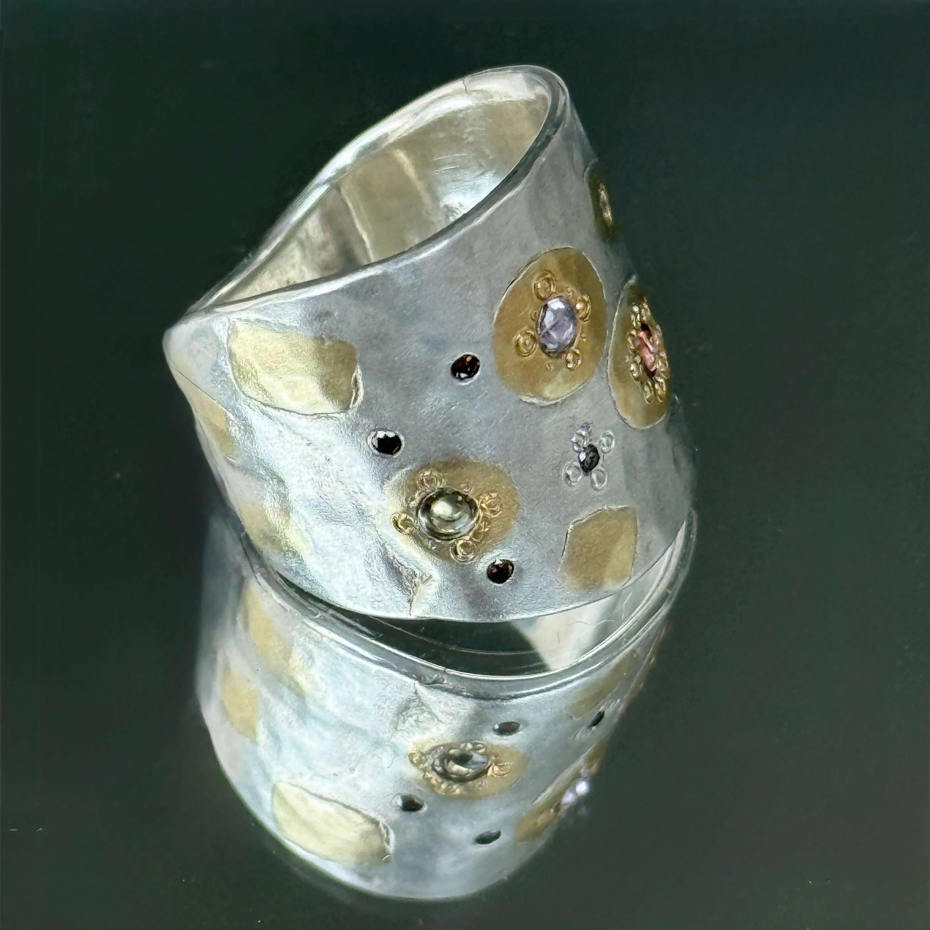 Sapphire and Diamond Saddle Ring - Image 3