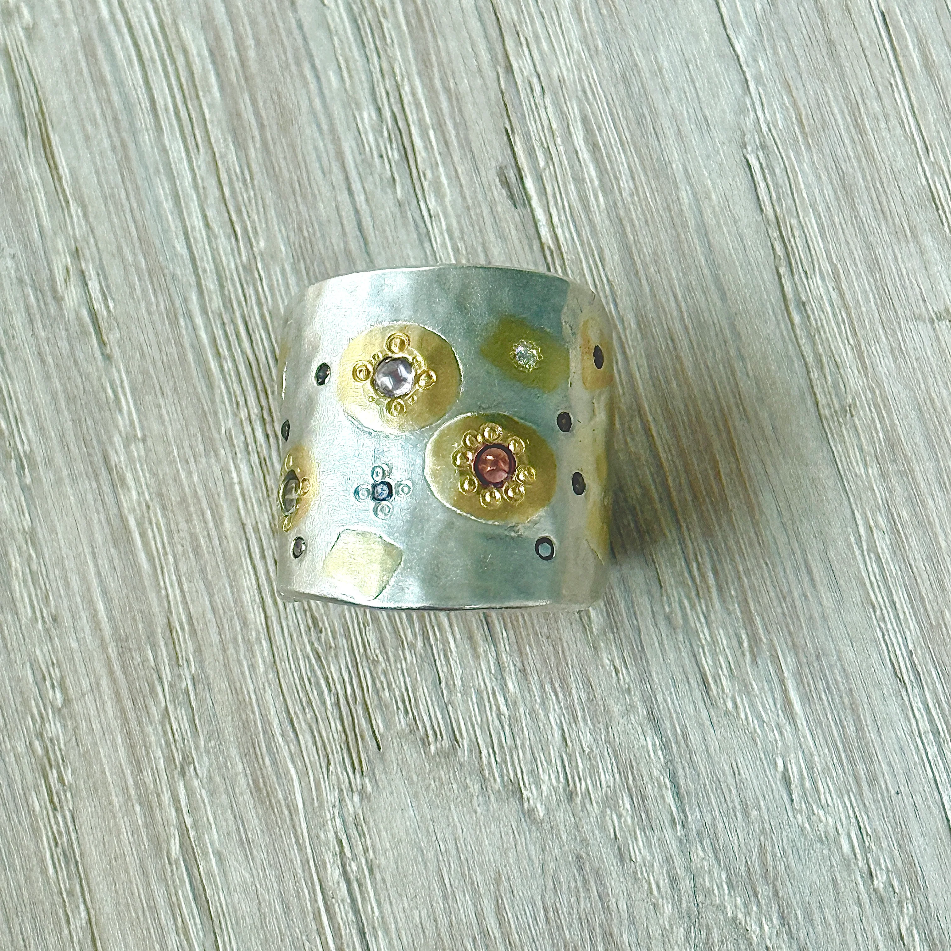 Sapphire and Diamond Saddle Ring - Image 5