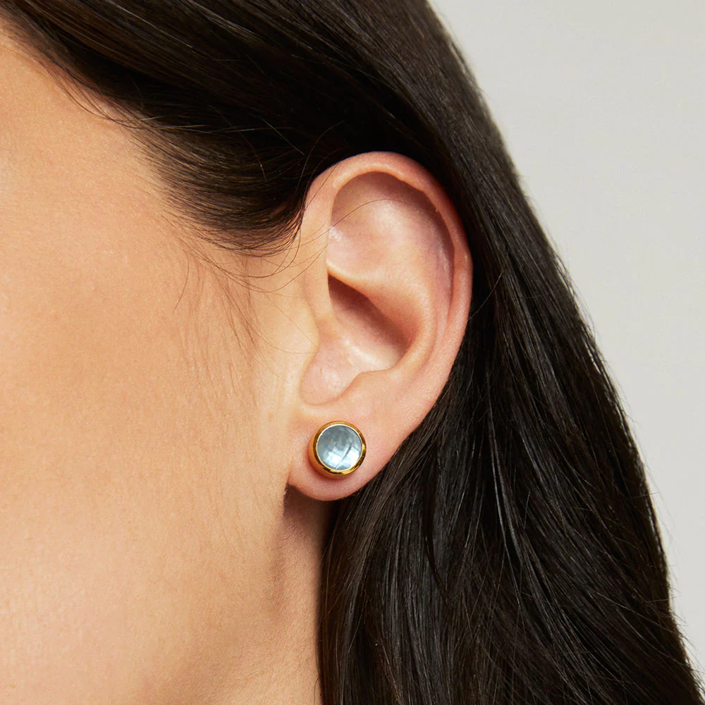 Signature Midi Knockout Studs - Iridescent Sky Blue - Image 3