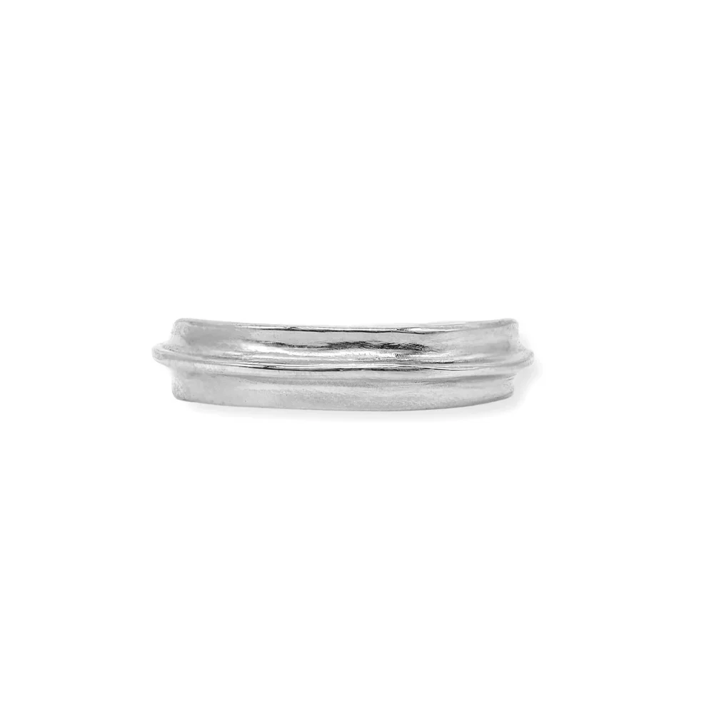 Silver Slim Ridge Ring - Image 2