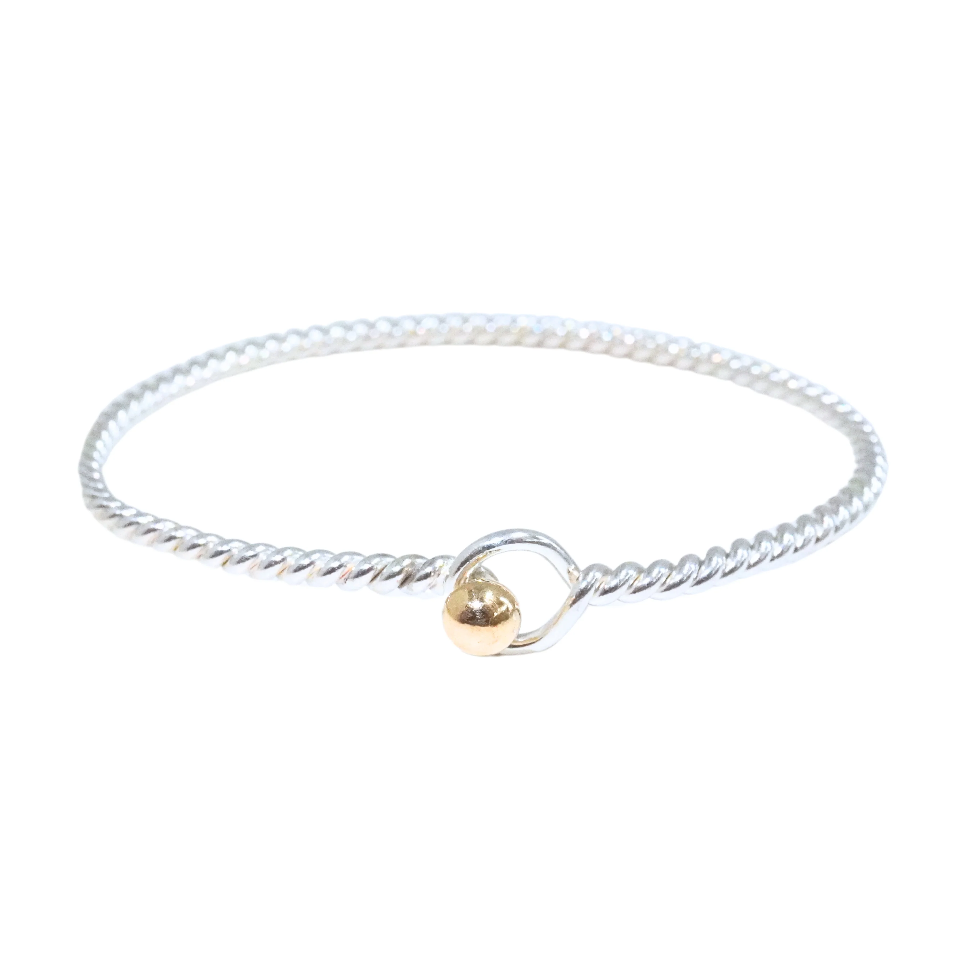 Skinny Twist Bracelet - Two-Tone