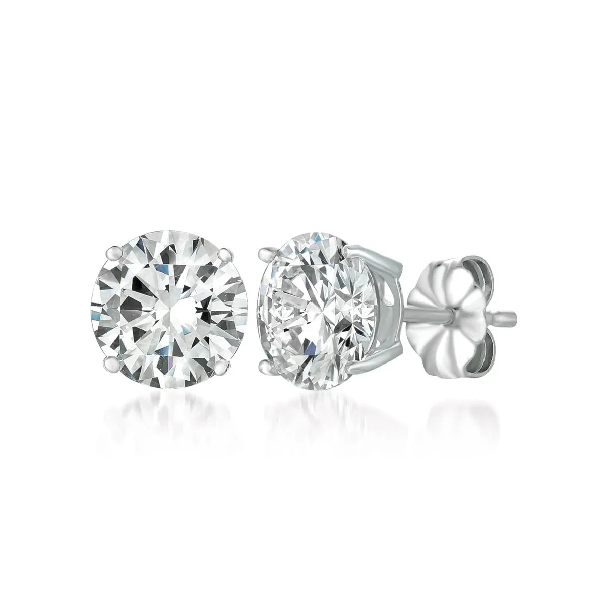 Solitaire Brilliant Studs in Pure Platinum- 4ct