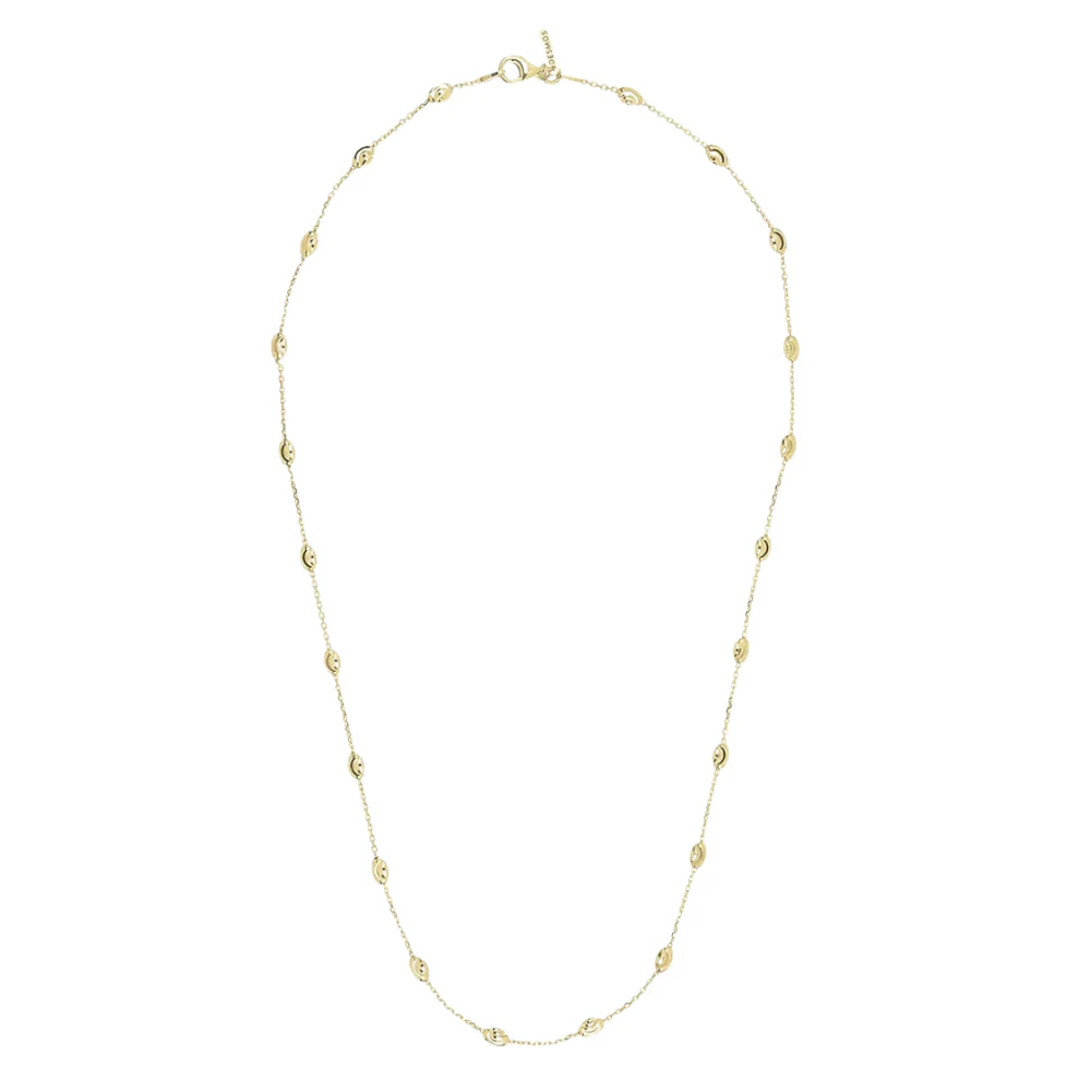 Station Moon Necklace - Gold