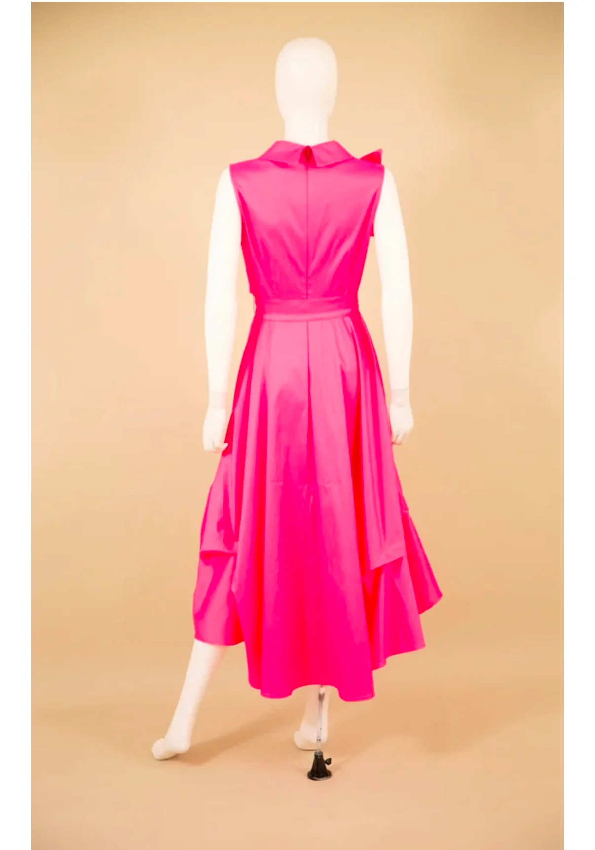 Stretch Dupioni Flag Dress - Bougainvillea - Image 3