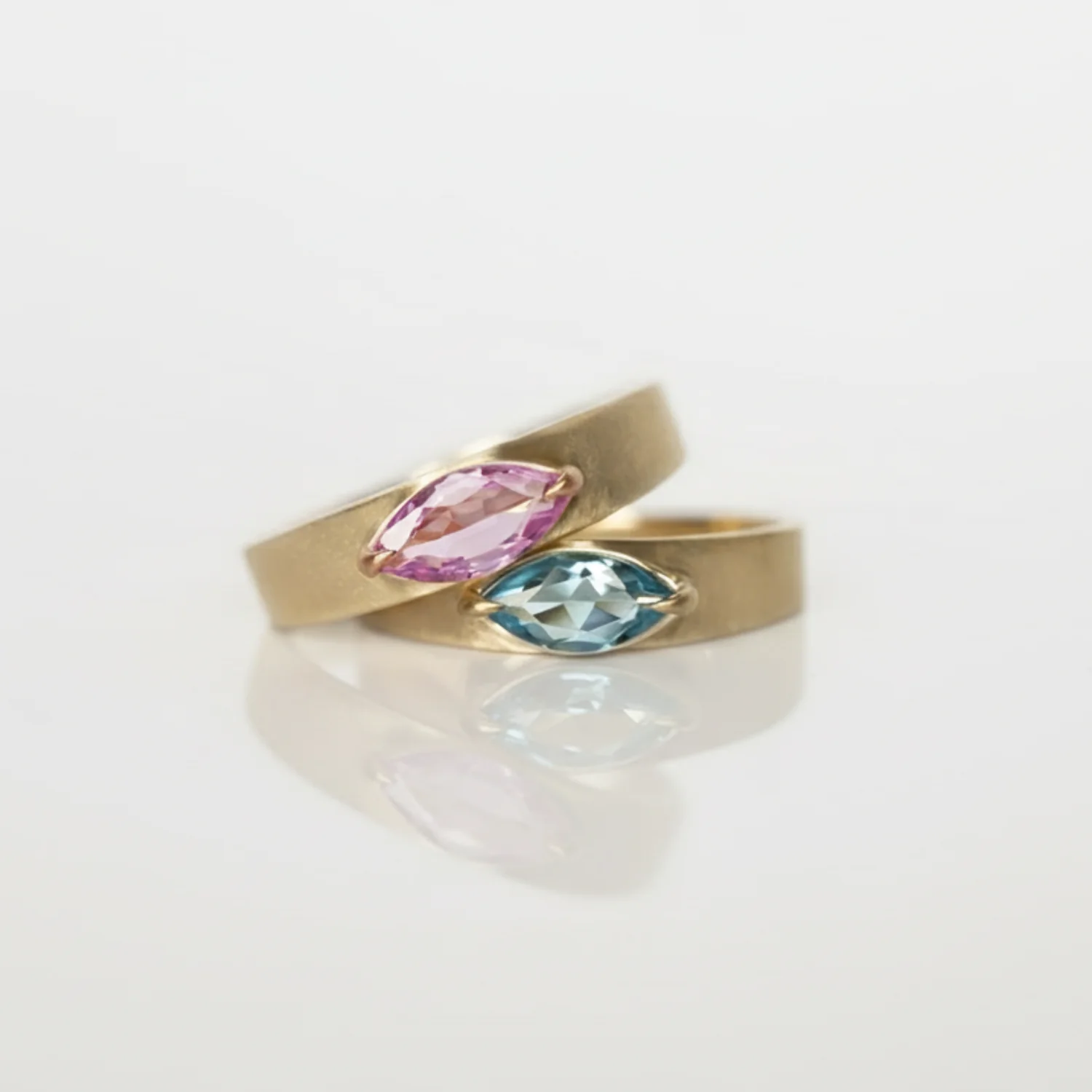 Tapered Band Ring - Blue Topaz - Image 5