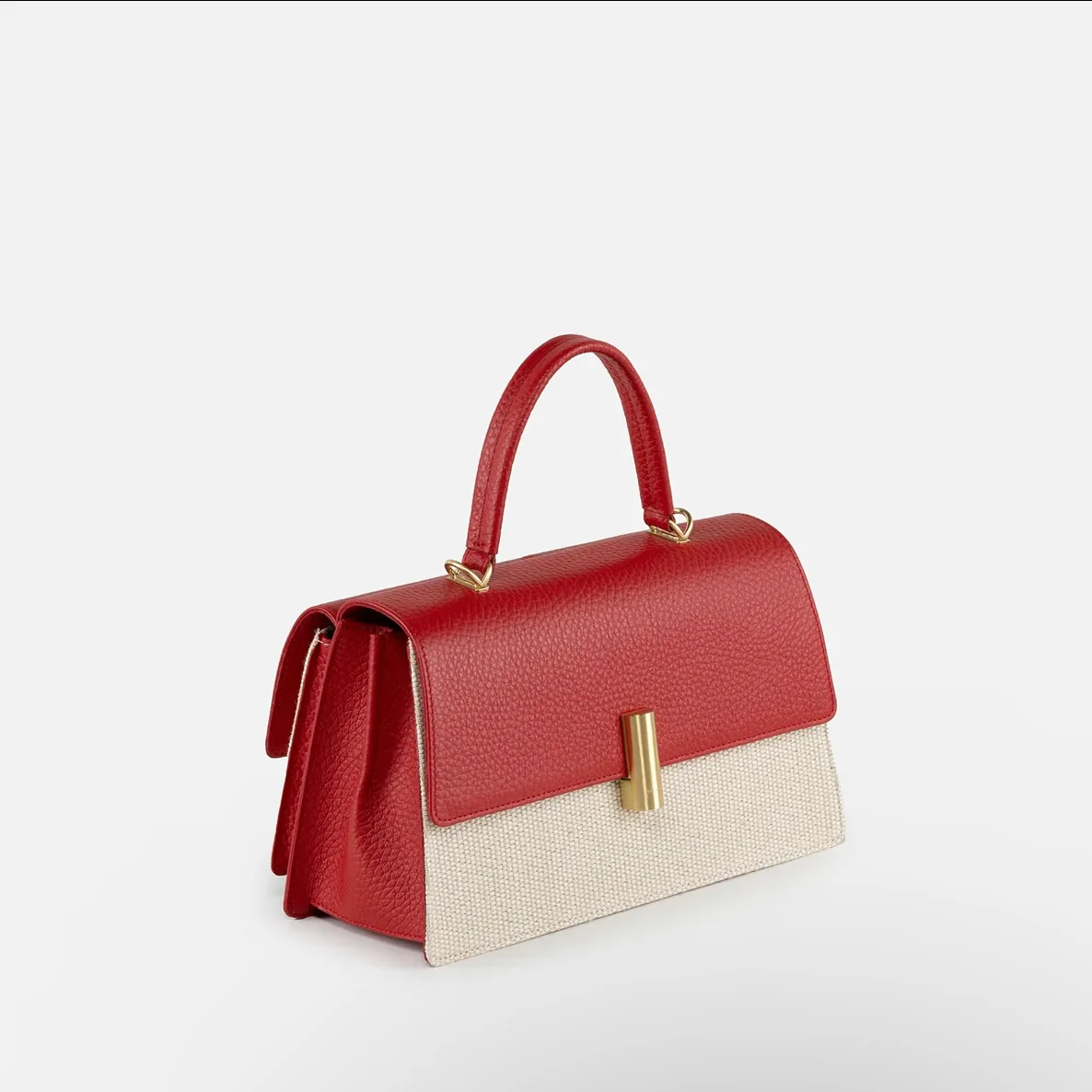 Teti Medium Shoulder Bag - Raffia/Red - Image 2
