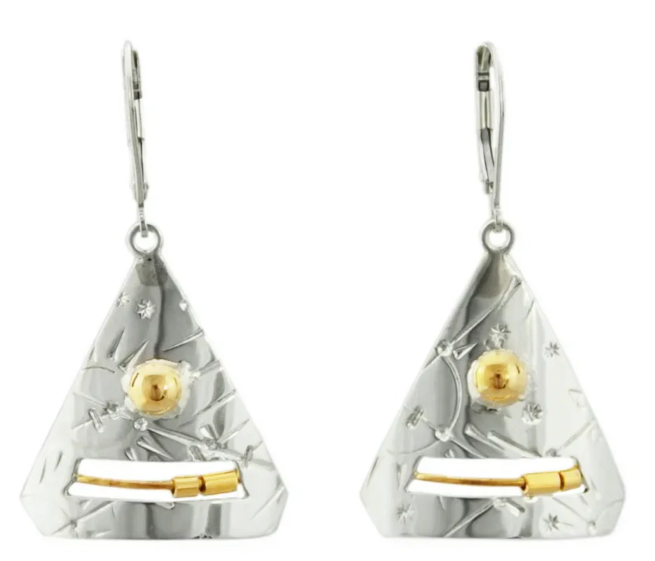 Time Traveler Triangle Earrings