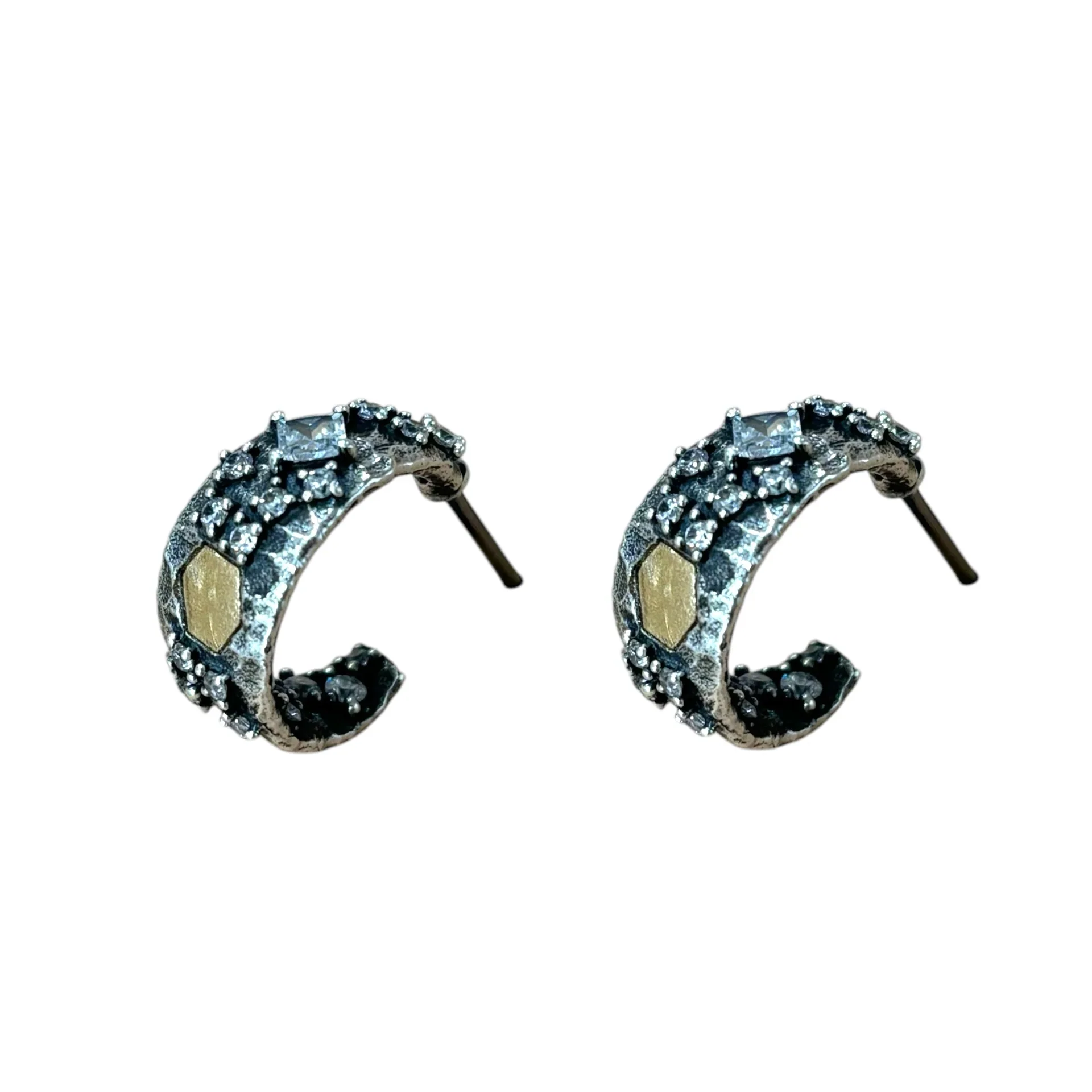 Vintage Silver Mini Cosa Hoops