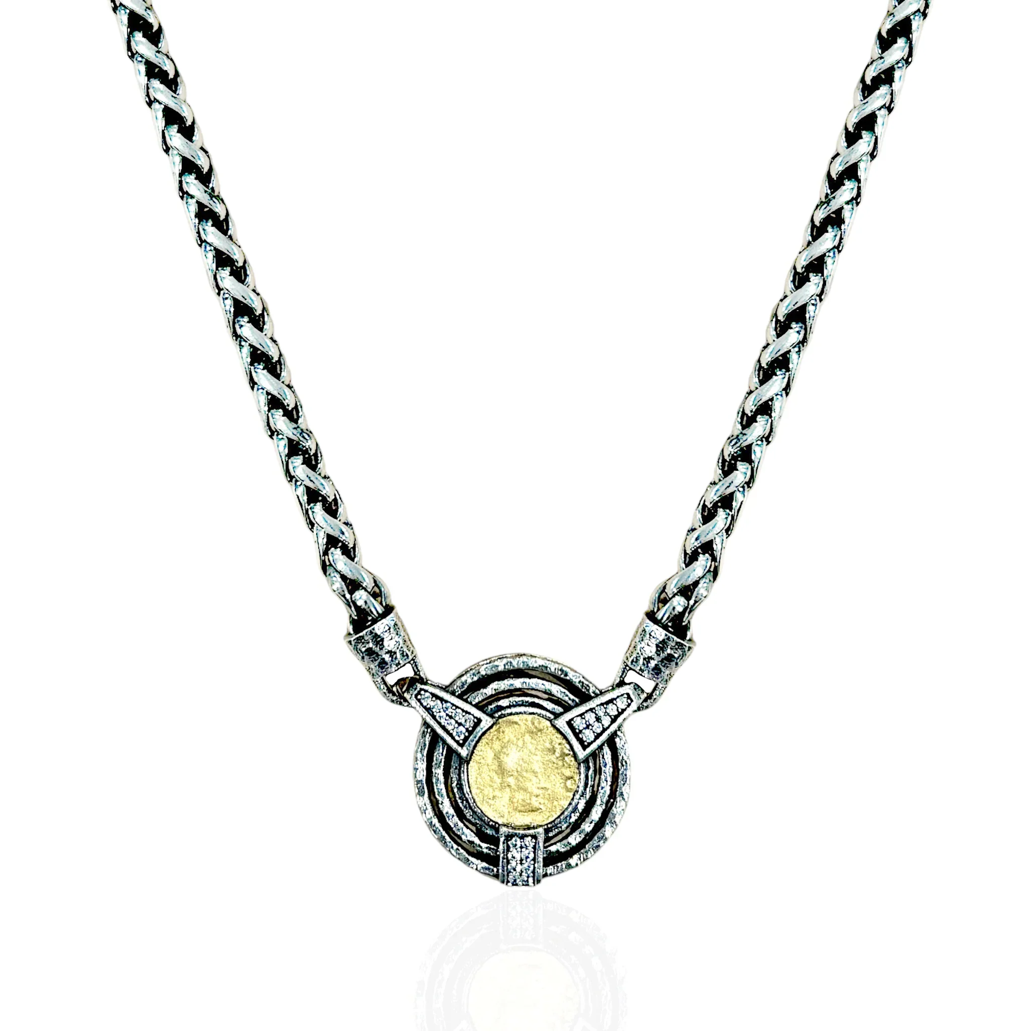 Vintage Silver Morro Coin Necklace